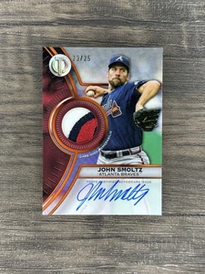 John Smoltz 2025 Topps Tribute To Threads Patch Auto Autograph #/25 Braves - Picture 1 of 2