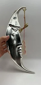 NOS Department 56 Christmas ornament Large Crescent Moon Mercury Glass So Neat!! - Picture 1 of 6