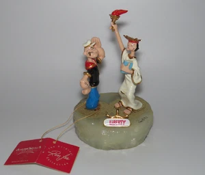 Ron Lee 1992 Liberty Olive Oyl And Popeye Sculpture Lmtd Ed #295 - Onyx Base - Bild 1 von 13