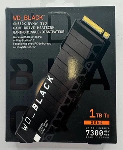 Western Digital WD_BLACK SN850X 1TB NVMe SSD interno con dissipatore - Foto 1 di 3