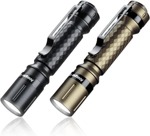 Mini Flashlight 3 Modes Small Flashlights LED Powerful High Lumens Tactical Pen - Picture 1 of 3