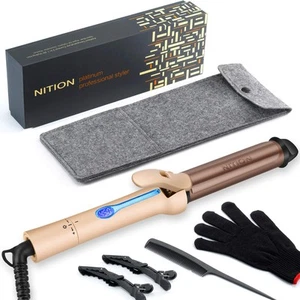 Professional 1 1⁄4 inch Curling Iron Argan Oil Ceramic Tourmaline Titanium Co... - Picture 1 of 9