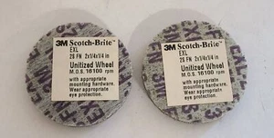 3M 2 x 1/4 x 1/4" EXL Unitized Wheel 2S Fin M.O.S. 16100 RPM Qty 2 New - Picture 1 of 1