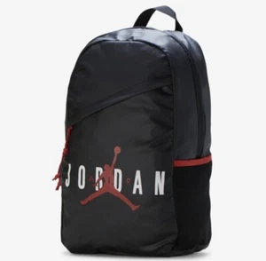 Nike Air Jordan Jumpman Backpack Laptop Storage Black Red Logo Spellout Pockets - Picture 1 of 3