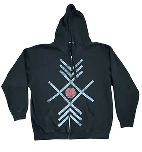 Enslaved God Sun Black Zip Up Hoodie Sweatshirt XL Norweger Metal Wikinger Band - Bild 1 von 9
