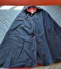 Cape cape longue cape d'infirmière vintage en laine bleu rouge Seconde Guerre mondiale uniforme royal Co Phil.