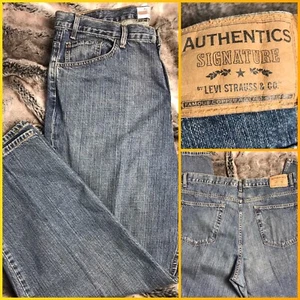 LEVI Strauss & Co Authentics Signature Relaxed Fit Straight Jeans Men’s 42x30 - Picture 1 of 10