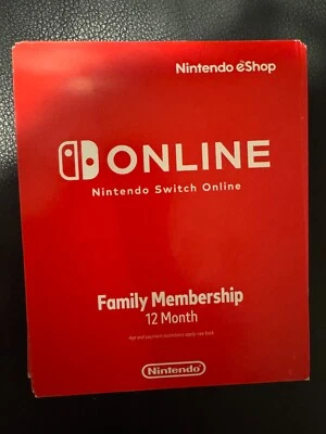 Assinatura familiar Nintendo Switch Online Eshop 12 meses - Imagem 1 de 2