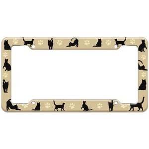 Cat Kitten Fantastic Pattern License Plate Frame - Picture 1 of 1