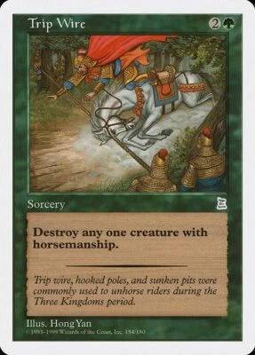 MTG 2X PORTAL THREE KINGDOMS TRIP WIRE NM P3K ENGLISH UNCOMMON SORCERY GREEN - Image 1 of 4