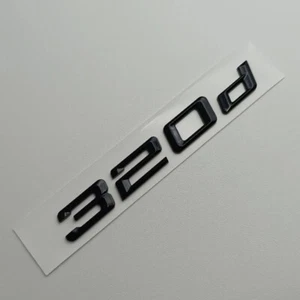 Schwarz 320d glänzend Heck Kofferraum Emblem Buchstaben Aufkleber Badge E90 E46 E91 E92 F30 F32 - Bild 1 von 1