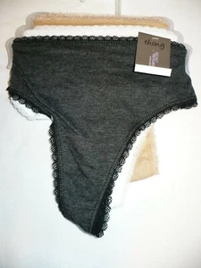 Secret Treasures Thongs 3 Pair Size XX-Large (9) Black White Nude Solids NEW - Picture 1 of 2