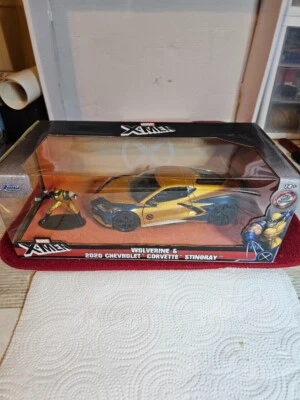 JADA 33354 漫威 X-MEN 2020 雪佛兰 CORVETTE STINGRAY 1/24 带狼雕像 — 第 1/4 张图片