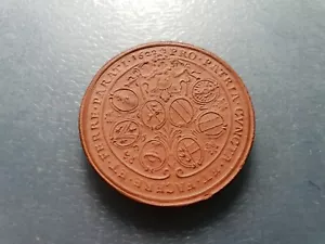 MEDALLA PORCELANA ALEMANIA ULM ULMA - FECHA 1622 PERO MAS MODERNA 38 mm - Picture 1 of 2