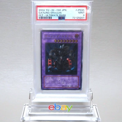Yu-Gi-Oh PSA9 Gatling Dragon FET-JP035 Ultimate Rare 2004 Japanese PS388 - Image 1 of 4