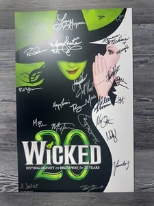CAST SIGNED, 20 YEARS WICKED, CAST SIGNED, THE COTTAGE, BROADWAY WINDOW CARD - Picture 1 of 9