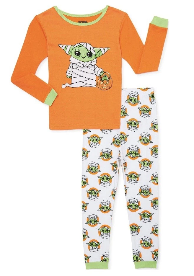 Star Wars Mandalorian Halloween Pajamas Set Kids Size 6 Grogu Baby Yoda Disney - Image 1 of 1