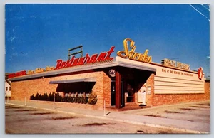 Mack Eplen's Restaurant Abilene Texas TX Roadside Diner Chrome 1962 Postkarte - Bild 1 von 2