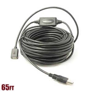 65Ft USB2.0 USB-2 Active Repeater A-Male to A-Female Extender M/F Cable Adapter - Picture 1 of 3