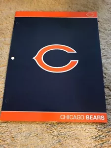 Chicago Bears laminated 9 x 12 three hole pocket folder NEW - Picture 1 of 3