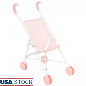 Baby Doll Fold & Go Stroller Travel Toy Kids Age 2 Plus Portable Playtime New - Picture 1 of 6