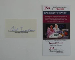 Sid Luckman Signed Paper Cut 1.75x3 Autographed Chicago Bears HOF JSA COA - Picture 1 of 5
