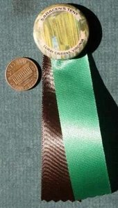 1940-50s Era Luray Caverns Virginia Saracen's Tent Cave formation pin & ribbons- - Picture 1 of 1