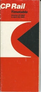 Railroad Timetable - CP Rail - 27/10/68 (Canada) - Picture 1 of 1