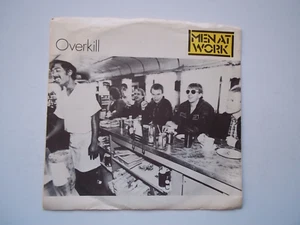 MEN AT WORK - Overkill / Till The Money Runs Out - 45 RPM Record 7" Single 1983 - Picture 1 of 6