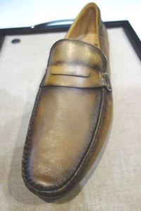 Ugo Vasare Schuh tabak braun ish grün Penny Loafer Slipper Island Sohle nur 13 - Bild 1 von 4