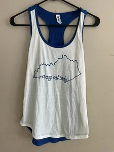 Women’s Kentucky Crazy Cat Lady Tank Top Sz Small UK Wildcats - Picture 1 of 4