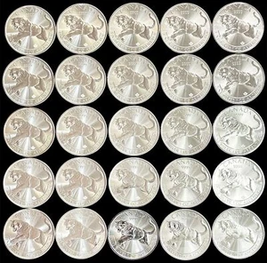 (25) 2016 SILVER CANADA ROLL 1 OZ .9999 FINE COUGAR WILDLIFE MINT STATE COINS - Picture 1 of 2