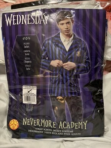 Nevermore Academy Men’s Jacket Wednesday Series Adult Costume - Picture 1 of 3