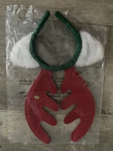Red Reindeer Antlers and ears Christmas Headband Girls Fancy Dress - Picture 1 of 2