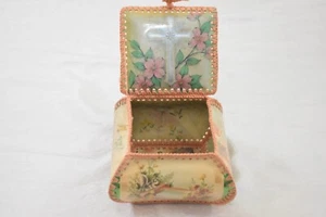 Vintage Easter Spring Christian Religious Crochet Card Box Handmade MCM - Picture 1 of 12