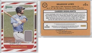 2021 Panini Donruss Retro 1987 Materials Red /99 Brandon Lowe #87M-BL