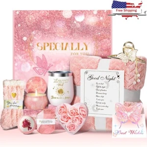 Luxury Spa Gift Basket Women Self Care Get Well Gifts Birthday Relaxation New - Picture 1 of 8