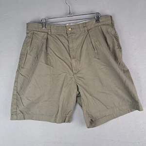 Polo Golf Shorts Mens 36 Olive Green Chinos Pleated Casual Preppy Ralph Lauren - Picture 1 of 15