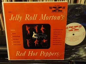 10" JELLY ROLL MORTON 's Red Hot Peppers  vol 1 1954 "X"  LX-3008 - Foto 1 di 2