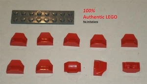 LEGO NEU 1x2x2/3 roter Stein mit Flosse (10X) 4220516 Stein 47458 - Bild 1 von 1