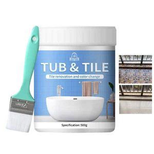 500g Multipurpose Bathroom Tile Paint Kit Water Based Quick-Dry Bath Refinishing - Picture 1 of 11