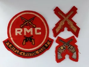 Vintage Crossed Pistols, Rifle Proficiency Badge RMC Rifle Pistol Club Patch - Picture 1 of 6