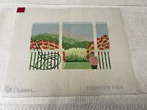 ANNE CRAM HP NEEDLEPOINT "MOUNTAIN VIEW" FROM PORCH - Picture 1 of 6