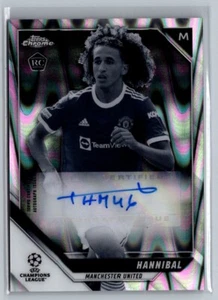 HANNIBAL MEJBRI 2022 Topps UCL Auto Autograph Raywave Manchester United RC Card - Bild 1 von 2