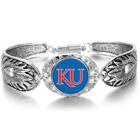 University Of Kansas Jayhawks KU Womens Sterling Silver Bracelet College Gift D3 Cover