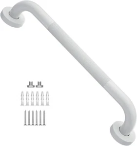 Maniglione doccia 20 pollici antiscivolo olio sfregato bianco, maniglione bagno, zigrinato - Foto 1 di 5