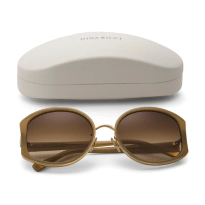 Gafas de sol Nina Ricci Designer amarillo brillante SNR054 NUEVAS / con estuche Foto 1 de 3