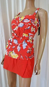 NWT CATALINA PLUS SZ 3X ORANGE 2PC SWIMDRESS BATHING SUIT TANKINI SWIM DRESS - Picture 1 of 14