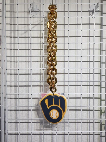 MILWAUKEE BREWERS MLB FAN FOAM CHAIN 2 COLORS Cover