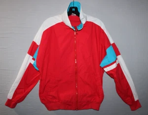 Vintage CB Sports Light Jacket Red White Light Blue Size Small Full Zip - Picture 1 of 16